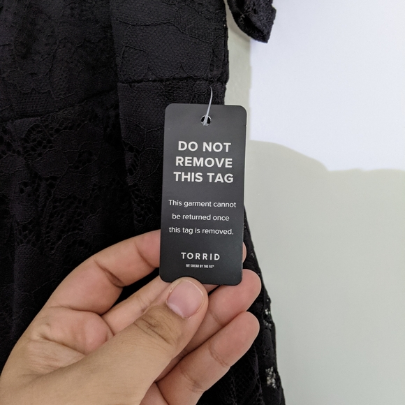 NWT Torrid Off the Shoulder Black Lace Dress - Picture 8 of 10